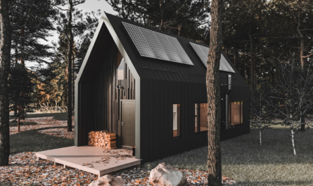 a small cabin in the woods