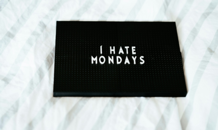 black i hate Mondays printed box on white textile