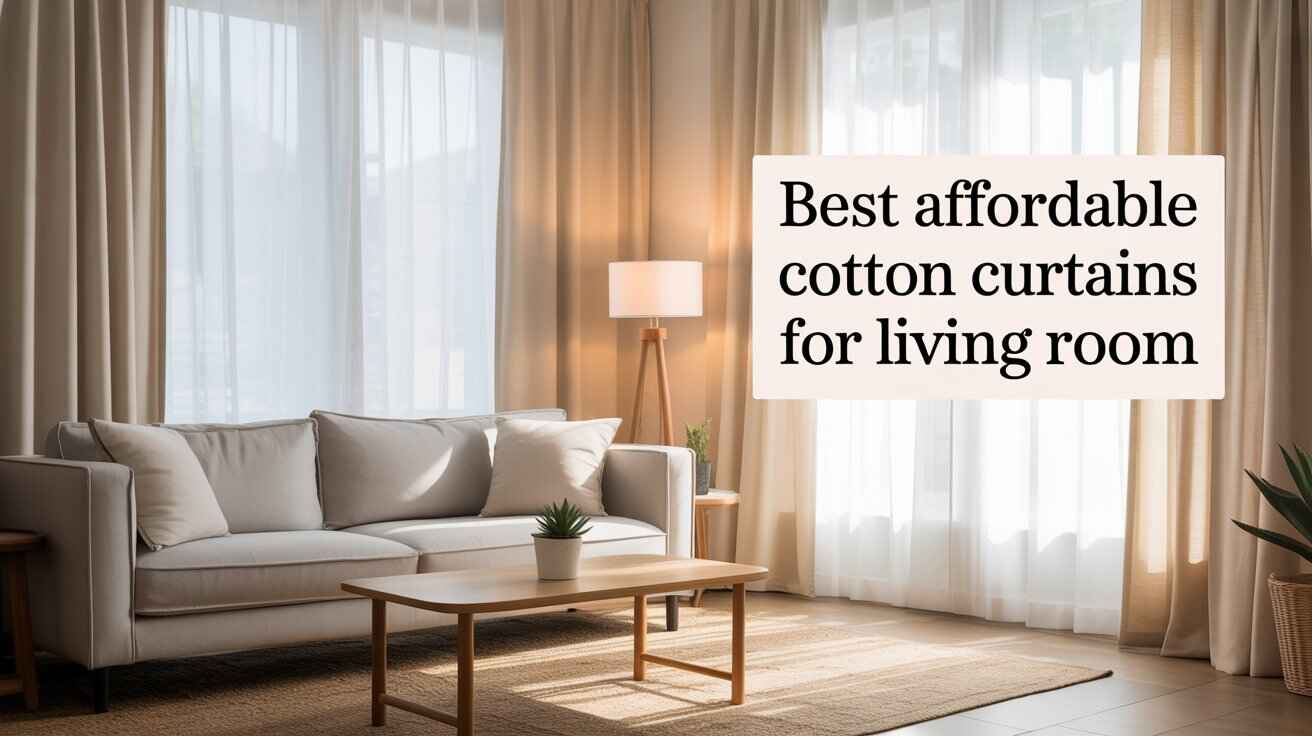 Curtains cushions and rug used for an affordable home style update