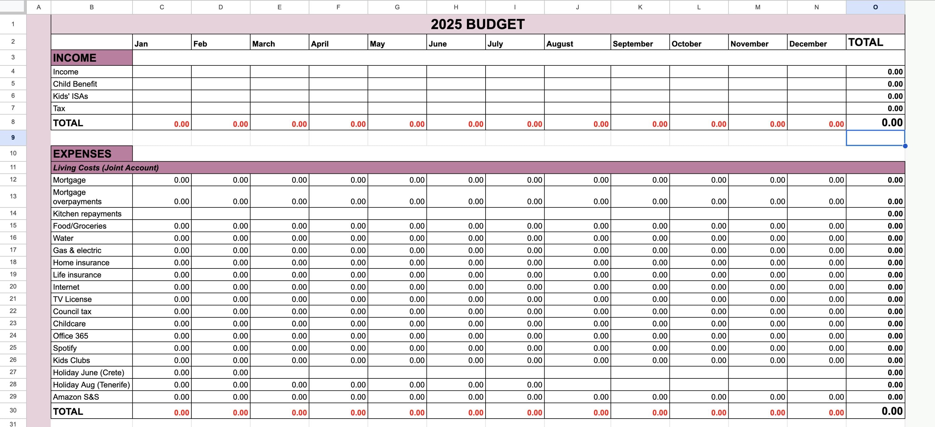 Thirty day bill calendar look-ahead for upcoming payments
