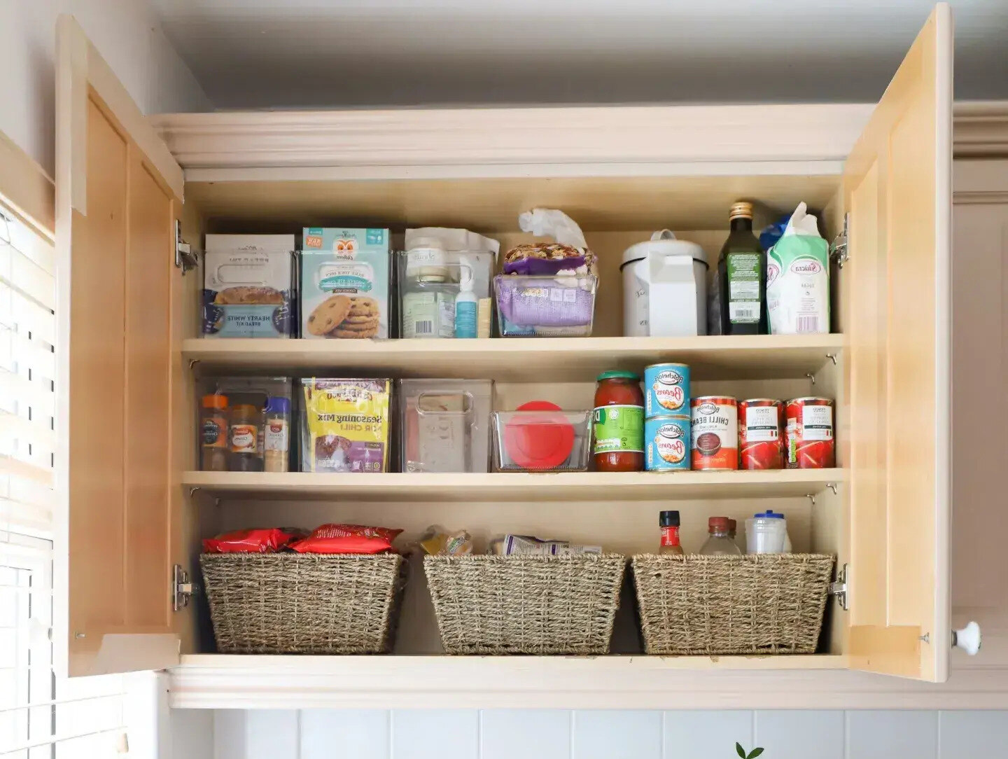 Organized kitchen with practical no-spend storage