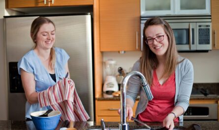 Roommates sharing household cleaning responsibilities