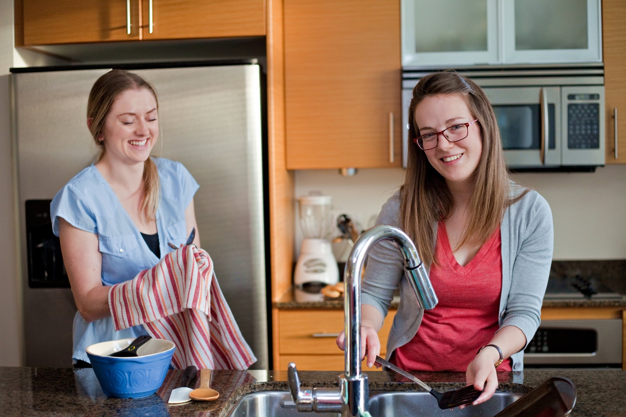 Roommates sharing household cleaning responsibilities