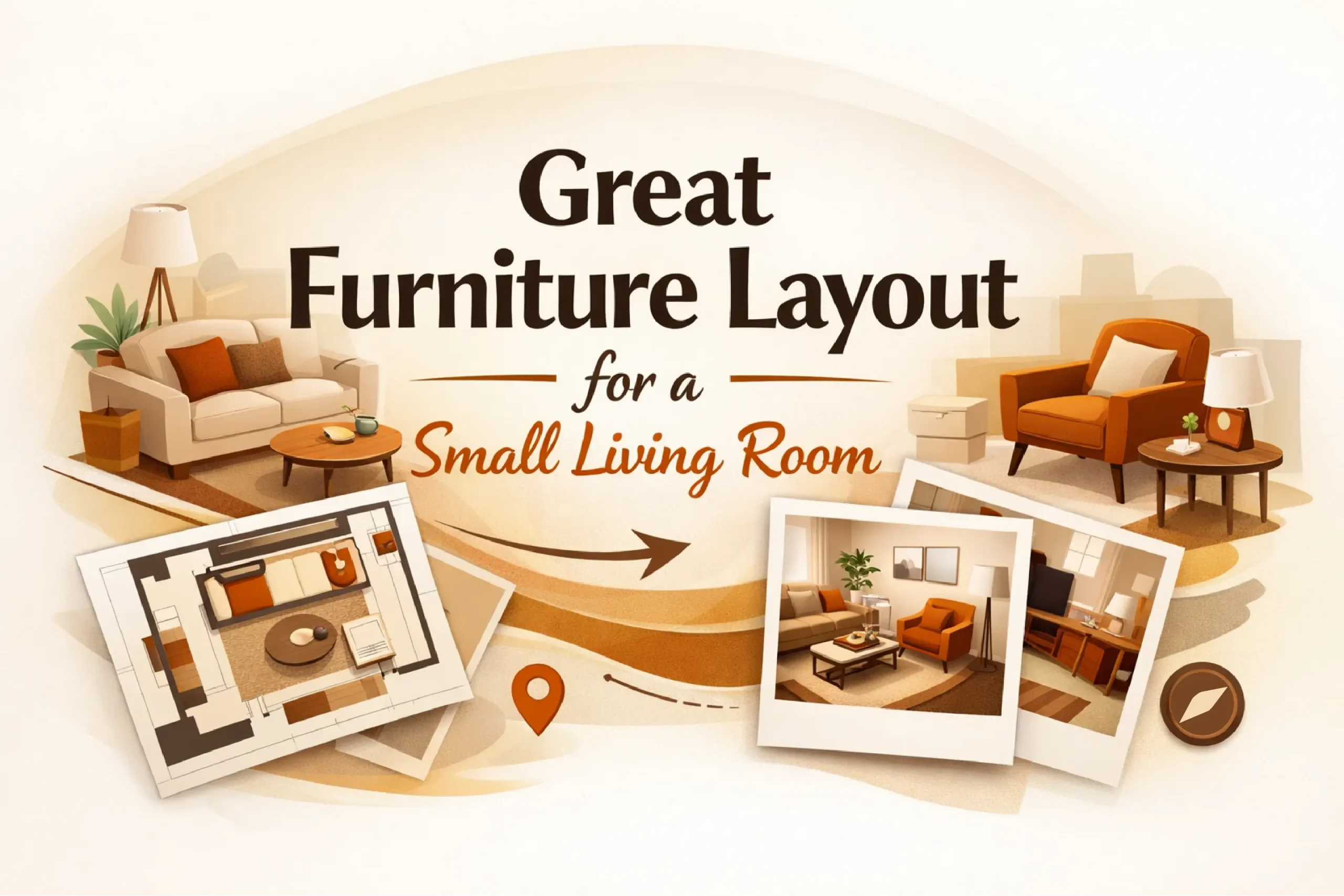 Small room furniture layout with clear walkway and usable doors