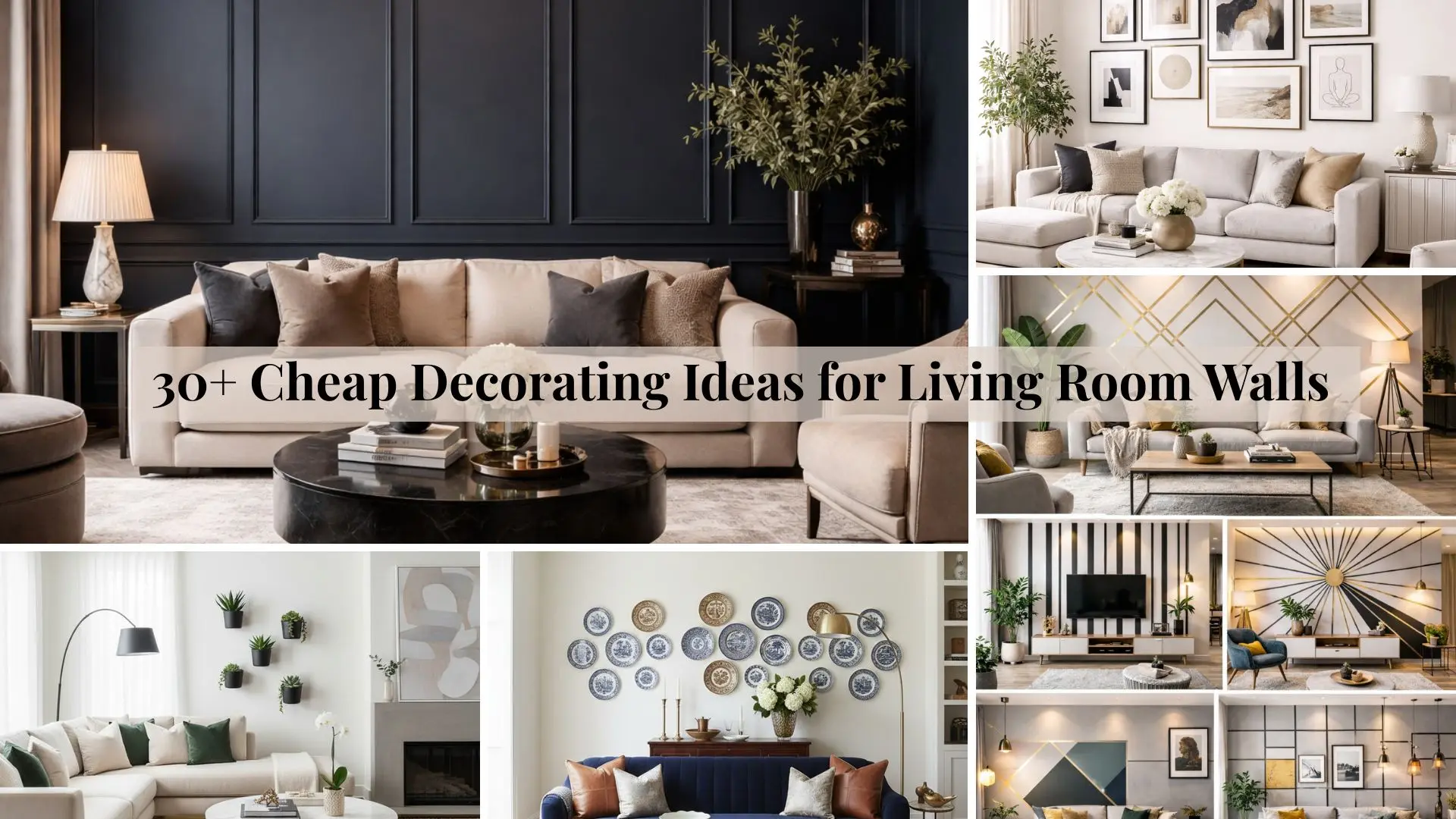 Stylish living room created with affordable home decor and simple furniture