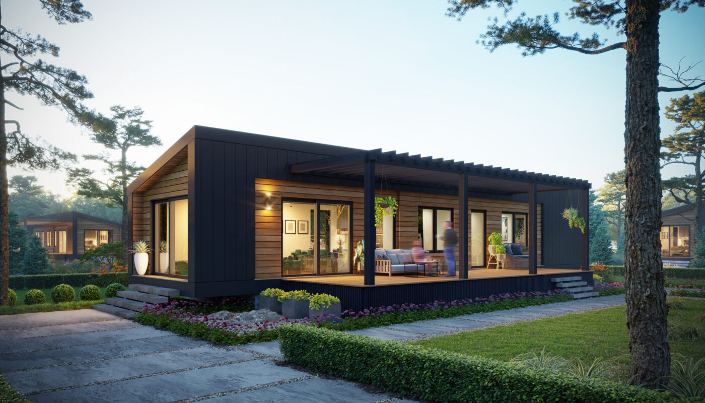 Manufactured home exterior for a housing cost comparison