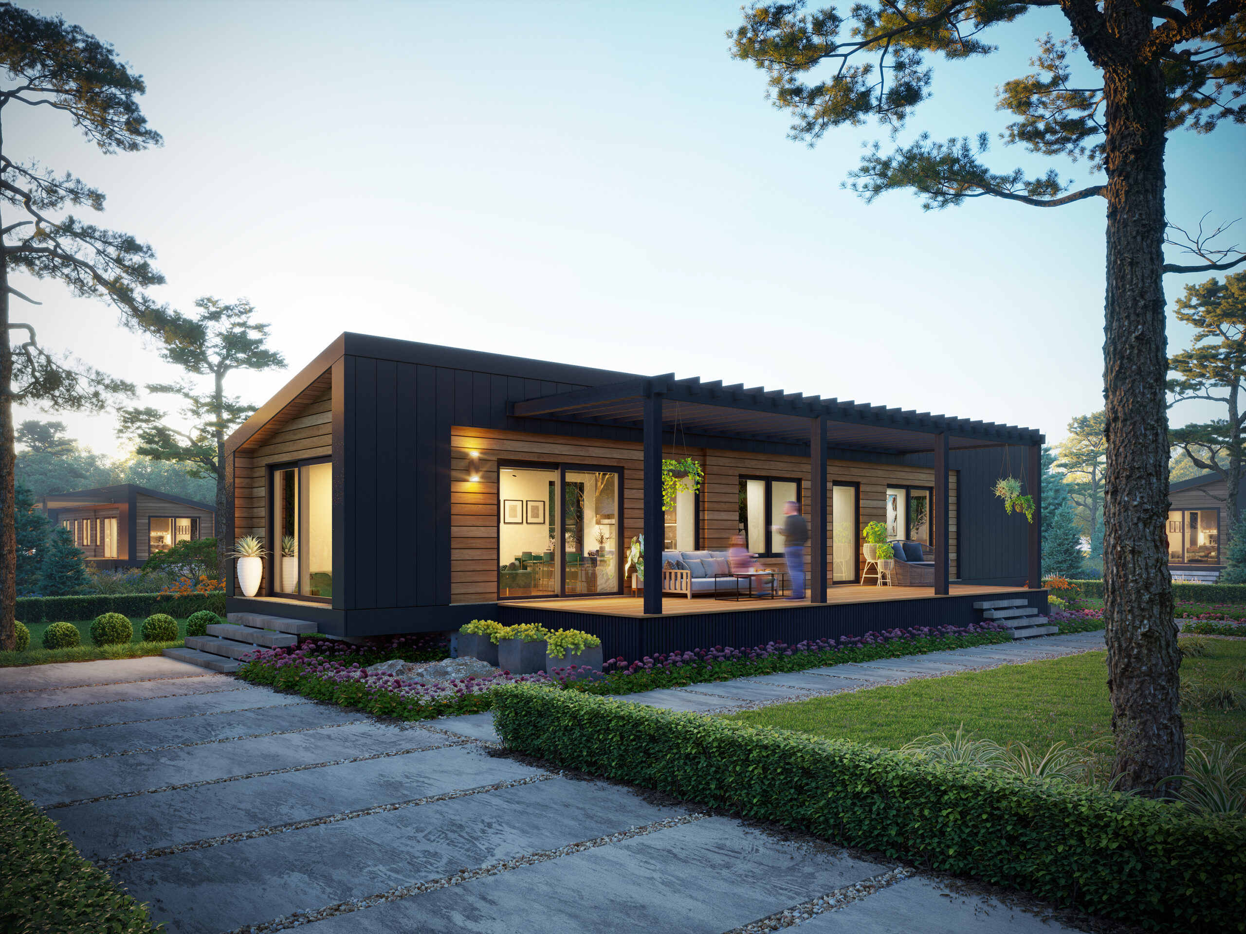 Manufactured home exterior for a housing cost comparison