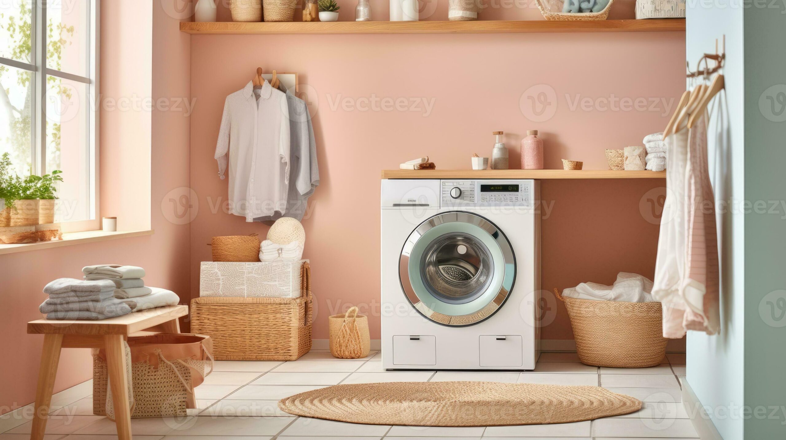 Efficient home laundry routine with washing machine